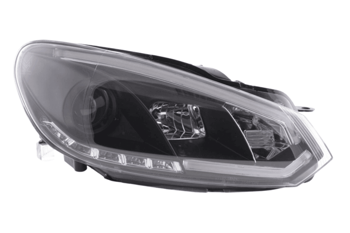 Volkswagen Golf 6 Black LED Headlights with Daytime Running Lights (2008 - 2014)