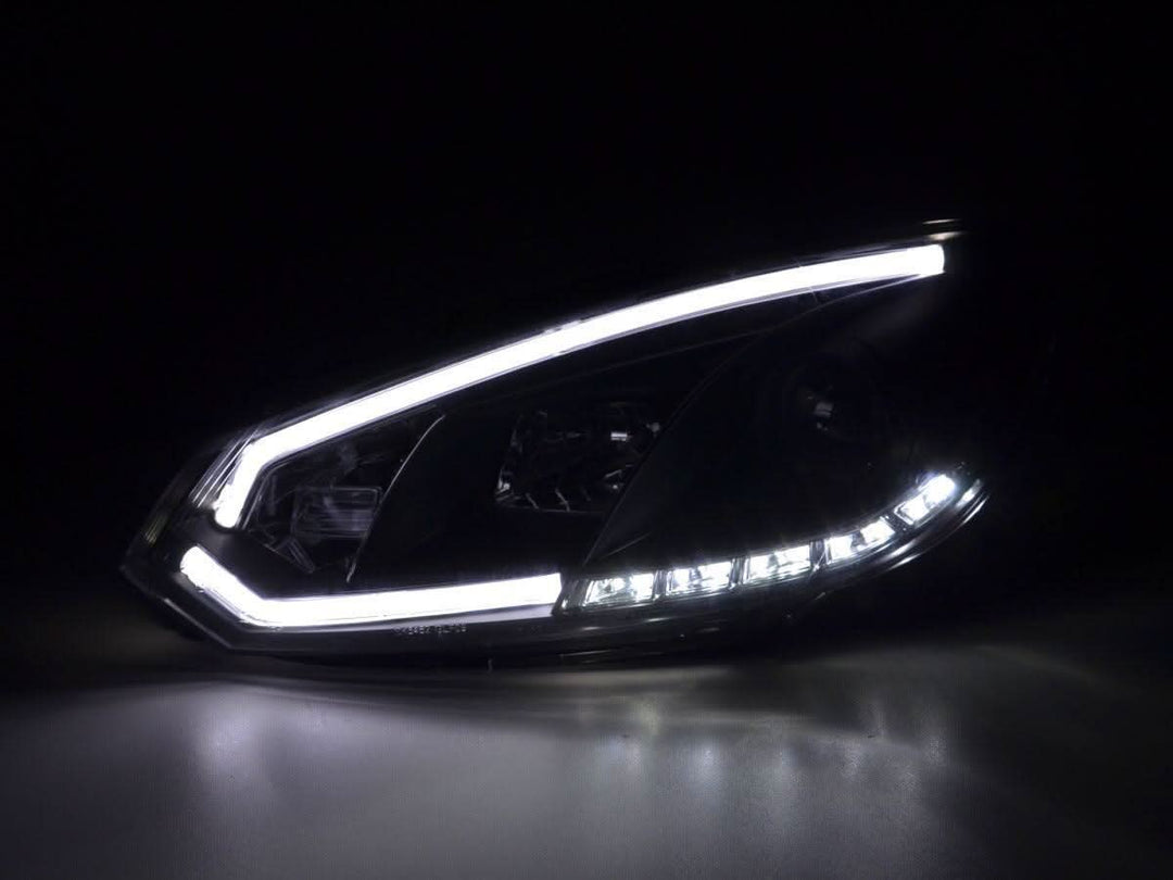 Volkswagen Golf 6 Black LED Headlights with Daytime Running Lights (2008 - 2014)