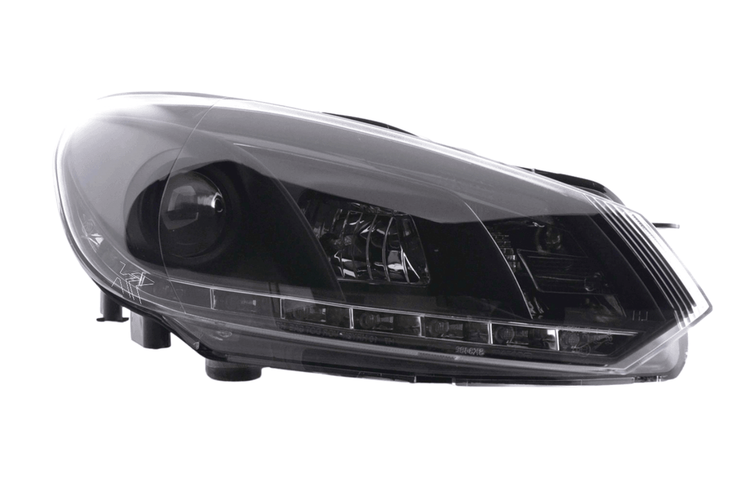 Volkswagen Golf 6 Black LED Headlights with Daytime Running Lights (2008-2014)