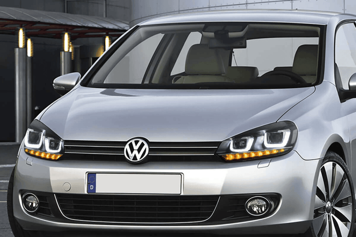 Volkswagen Golf 6 MK6 Black Demon Eyes Projector Headlight (2008 - 2014)