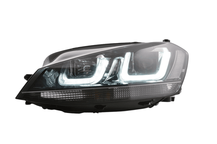 Volkswagen Golf Mk7 Black LED Headlights - R Style Black (12-17)