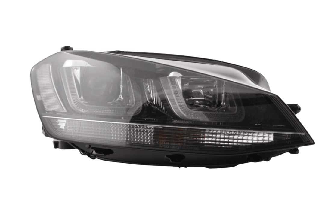 Volkswagen Golf Mk7 Black LED Headlights - R Style Black (12-17)