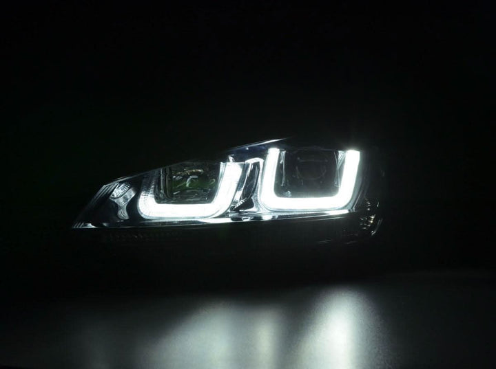 Volkswagen Golf Mk7 Black LED Headlights - R Style Chrome (12-17)