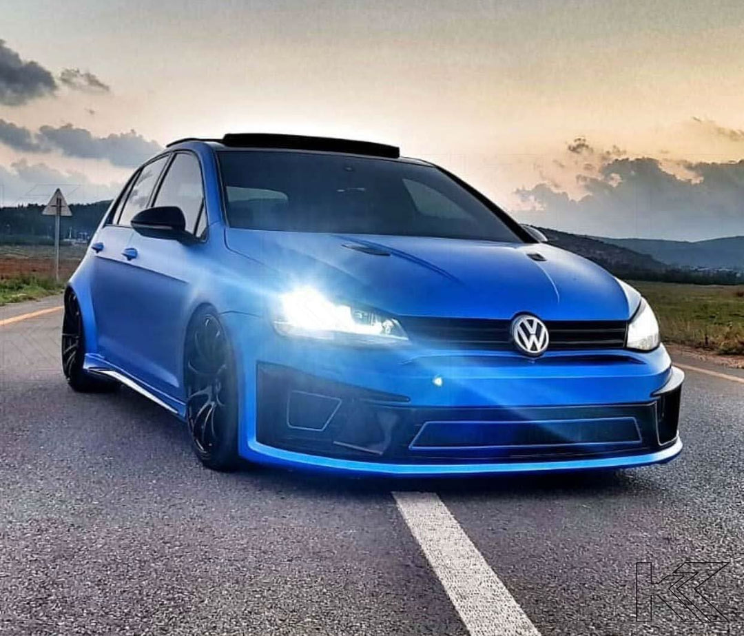 Volkswagen Golf Mk7 Black LED Headlights - R Style Chrome (12-17)
