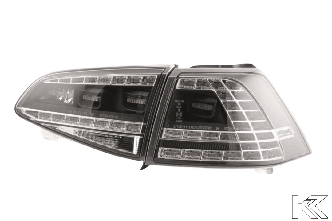 Volkswagen MK7 Golf/GTI/R - Clear/Black LED Tail Lights for Halogen Models (2012-2017)