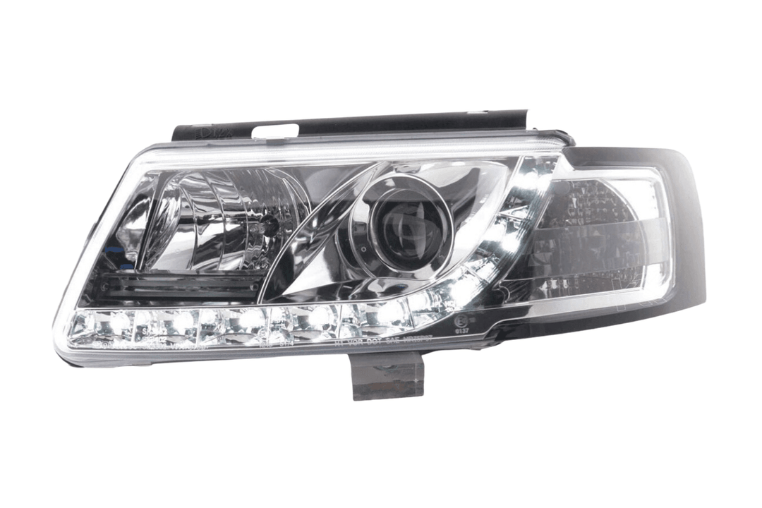 Volkswagen Passat (B5 / 3B) Chrome LED Headlights with Daytime Running Lights (1997 - 2000)