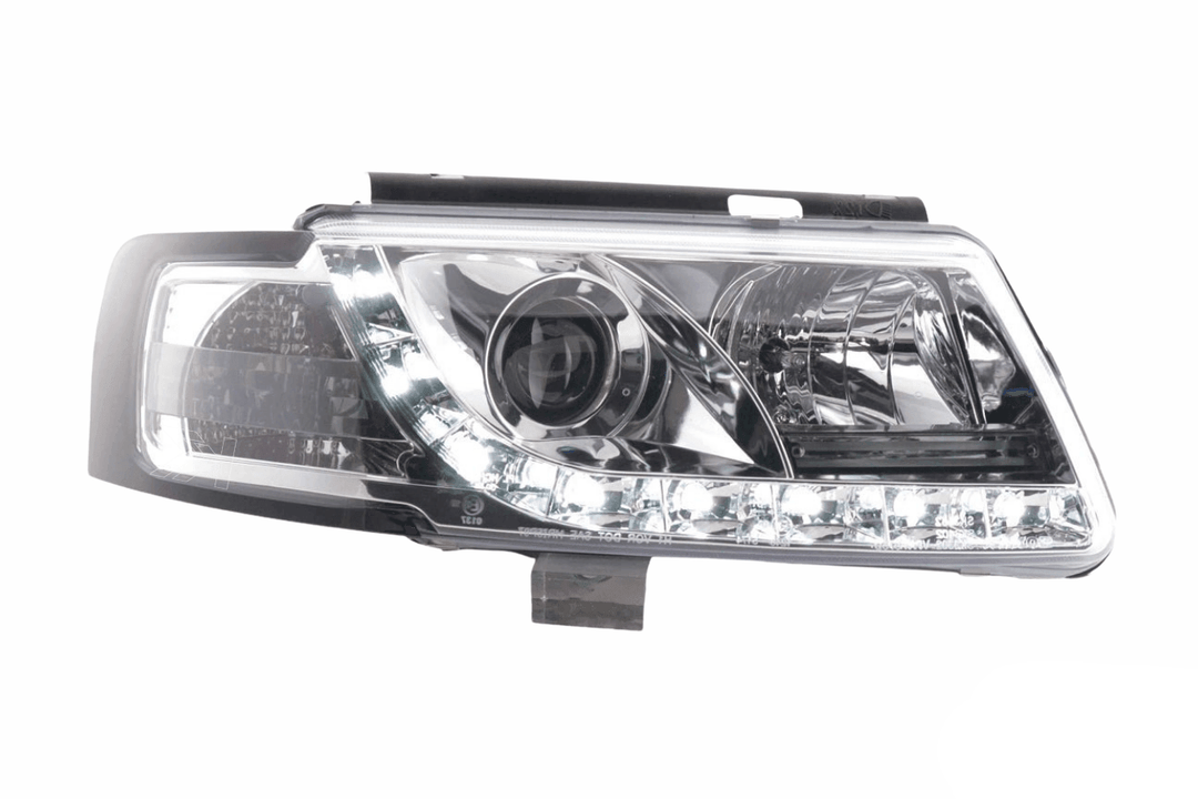 Volkswagen Passat (B5 / 3B) Chrome LED Headlights with Daytime Running Lights (1997 - 2000)