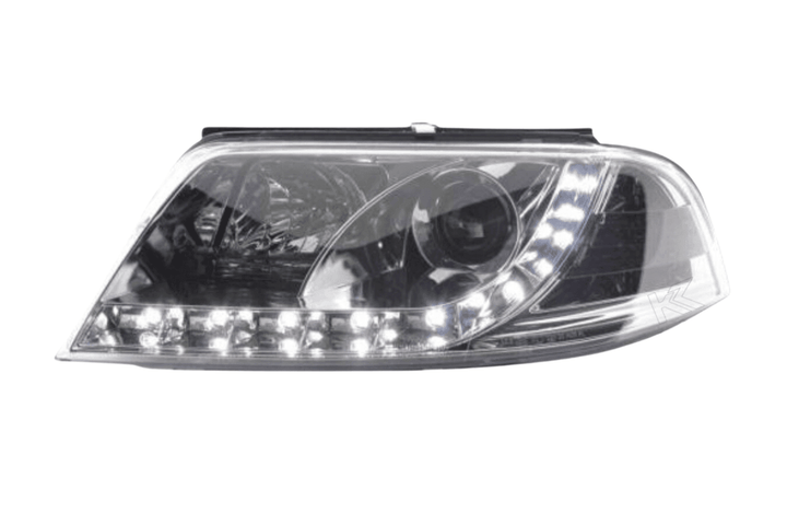 Volkswagen Passat (B5 / 3BG) Chrome LED Headlights with Daytime Running Lights (2000 - 2005)