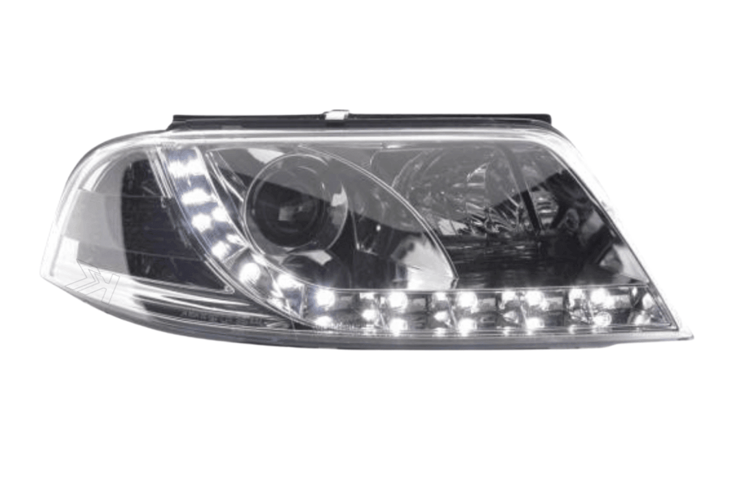 Volkswagen Passat (B5 / 3BG) Chrome LED Headlights with Daytime Running Lights (2000 - 2005)