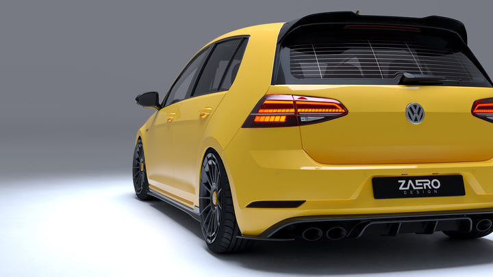 VW Golf R Mk7.5 EVO-1 Gloss Black Rear Diffuser