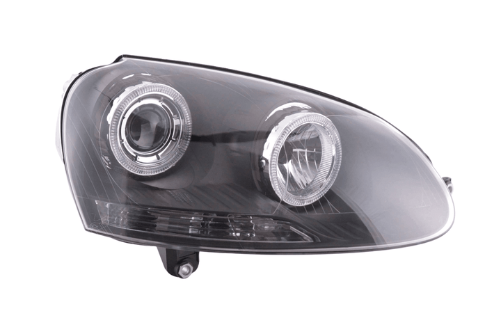 VW Golf 5 Black Angel Eye Headlights with DRL (2003-2008)
