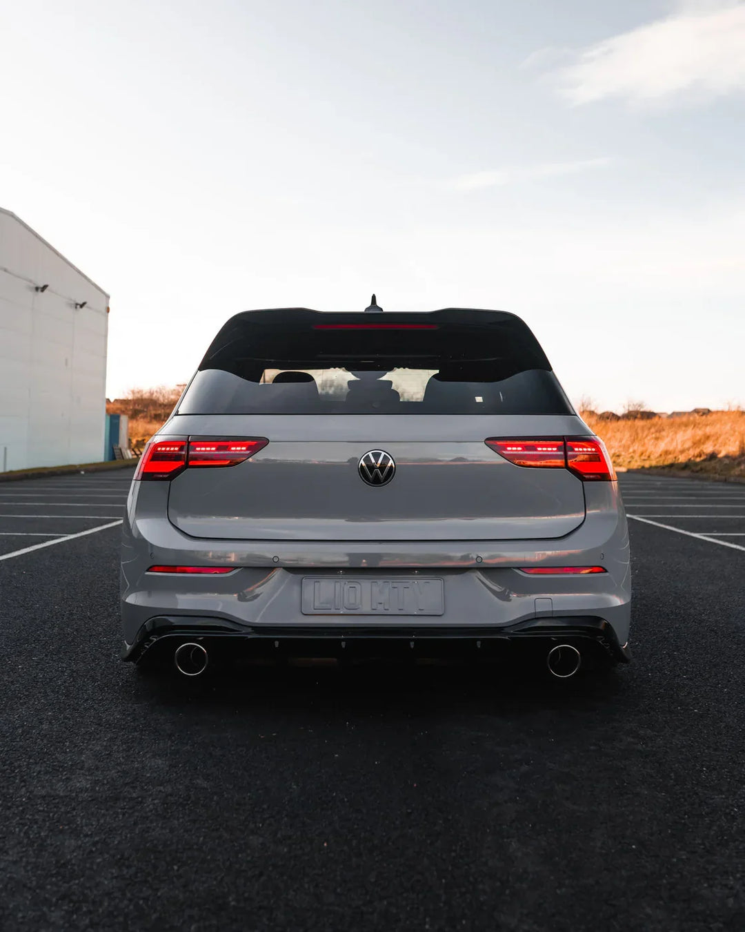 VW Golf GTI Mk8 & Mk8.5 EVO-1 Gloss Black Rear Diffuser