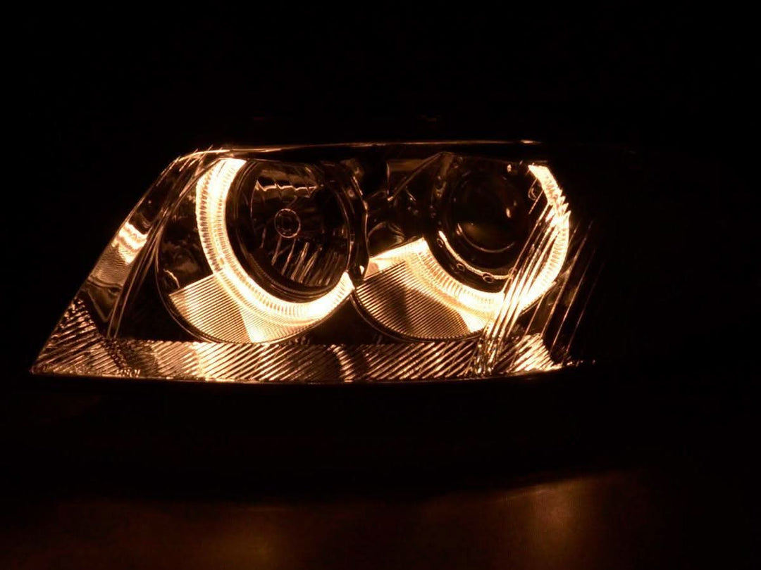 VW Passat B5 3BG Chrome Angel Eyes Headlights (2000-2005)