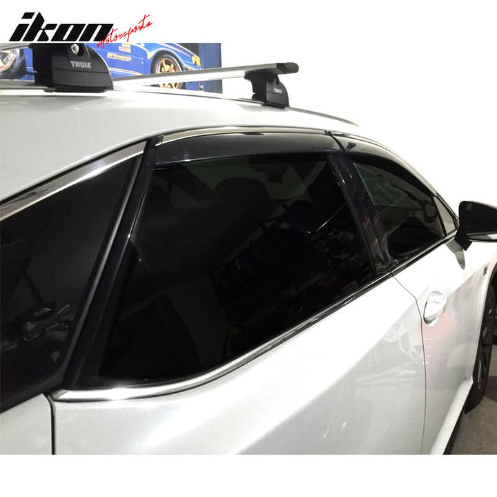 2016-2022 Lexus RX350 RX450H AL20 Tape On Window Visor W/ Chrome Trim