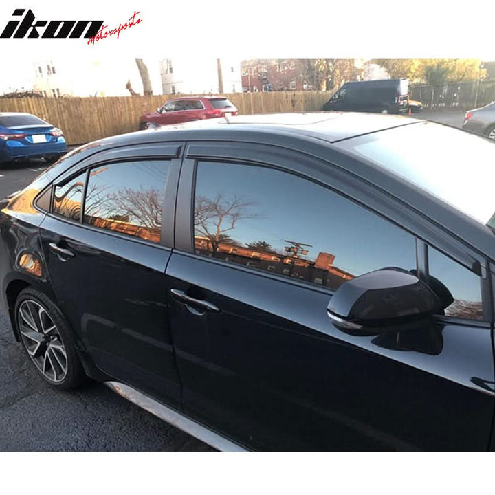 2020-2025 Toyota Corolla Sedan Window Visors Tape On Rain Guard 4PC