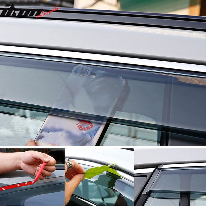 2019-2023 Toyota RAV4 Acrylic 4PC Window Visors Tape On Rain Guard