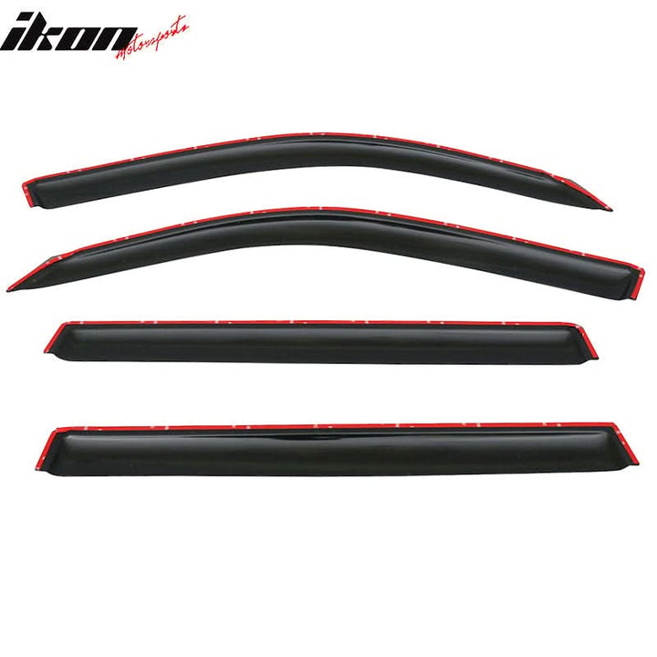 2008-2019 Toyota Land Cruiser Slim Style Smoke Window Visors Acrylic