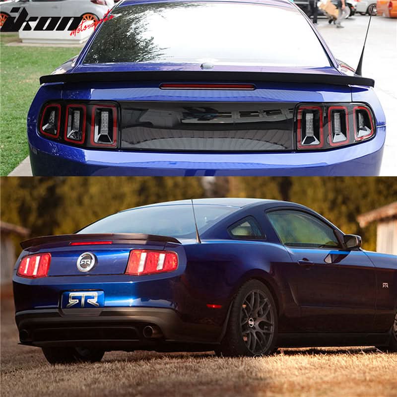 Fits 10-14 Ford Mustang Rear Window Louver Matte + Trunk Spoiler