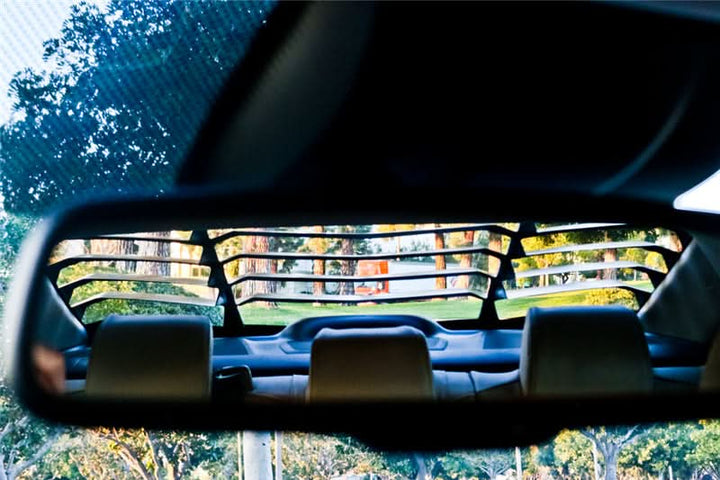 2016-2021 Honda Civic Sedan Black Rear Window Louvers ABS