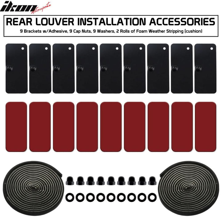 2016-2024 Chevy Camaro IKON Rear Window Louvers Cover Sun Shade ABS