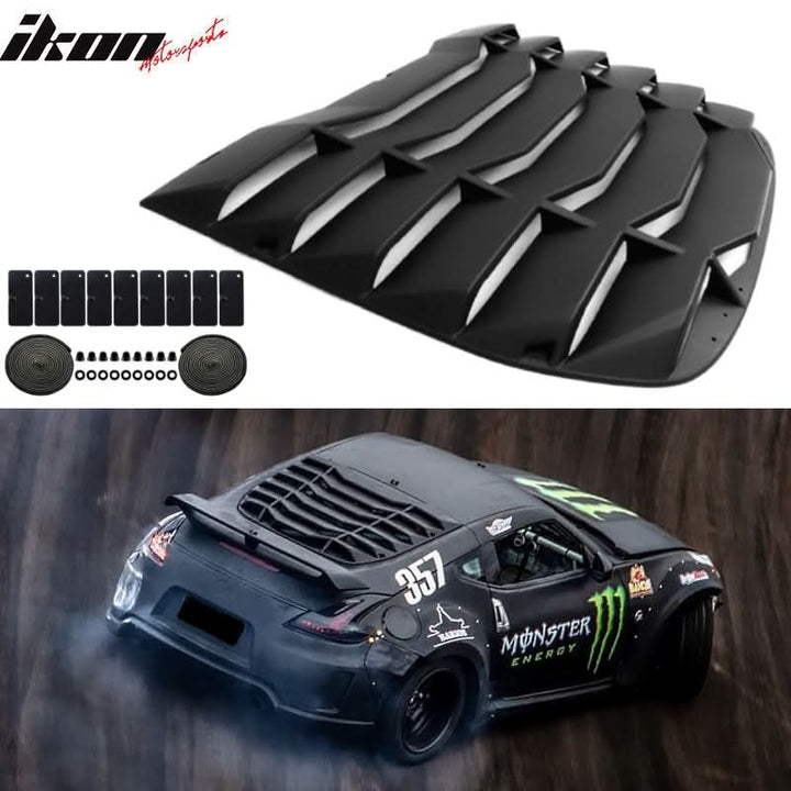 2009-2020 Nissan 370Z Coupe IKON Style Rear Window Scoop Louver Cover