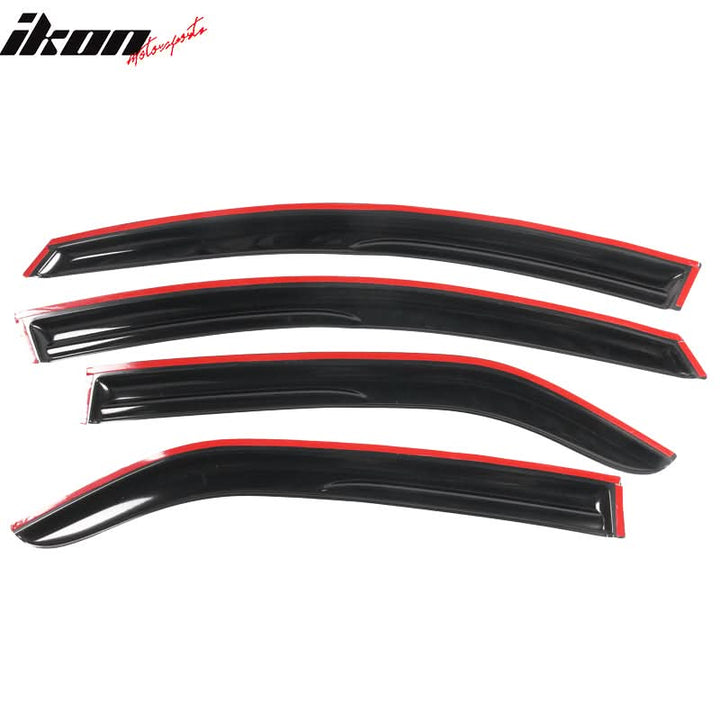 2009-2013 Kia Forte Sedan Mugen Style Tape on Window Visors Acrylic